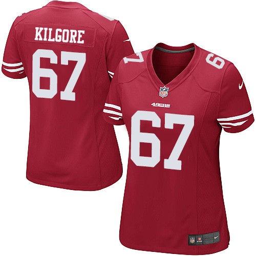 Women's Elite Daniel Kilgore Nike Jersey Red Home - #67 NFL San Francisco 49ers